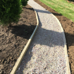 Allée-chemin enrobé : Intégration de motifs décoratifs et de textures variées Condat-sur-Vienne