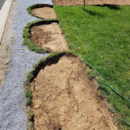 Allée-chemin en terre : Utilisation de techniques de rétention des eaux de pluie pour réduire les risques d'inondation et de ruissellement dans votre jardin La Genetouze